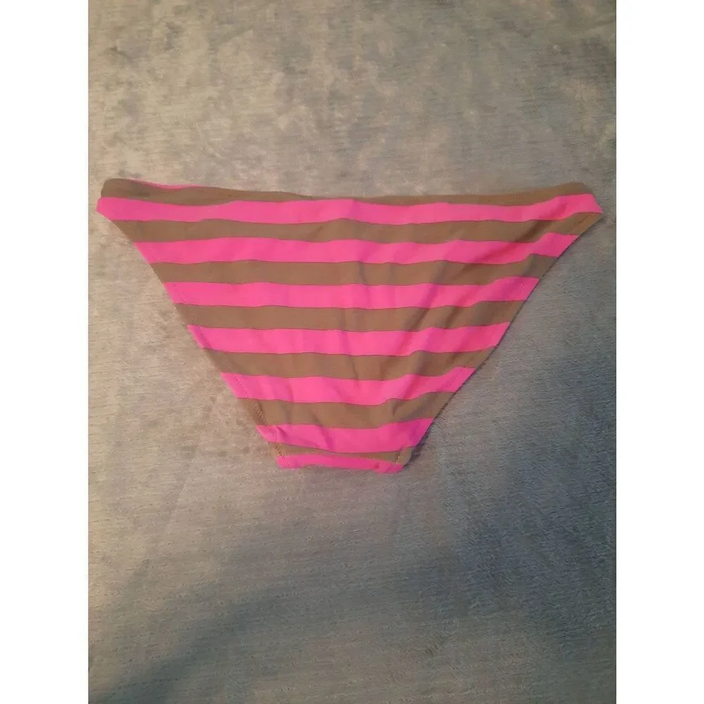 Aerie American Eagle size M Pink Stripe Bikini Bottoms Swim